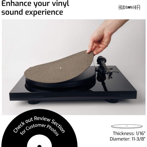  Visit the Hudson Hi-Fi Store CoRkErY Cork N Rubber Turntable Platter Mat  1-16  Audiophile Slipmat  Made in USA