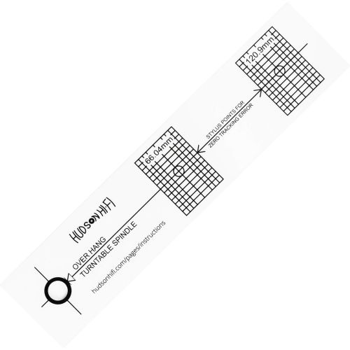  Hudson Hi-Fi Turntable Phonograph LP Phono Cartridge Stylus Alignment Protractor Tool?High Contrast (VTA Sold Separately)