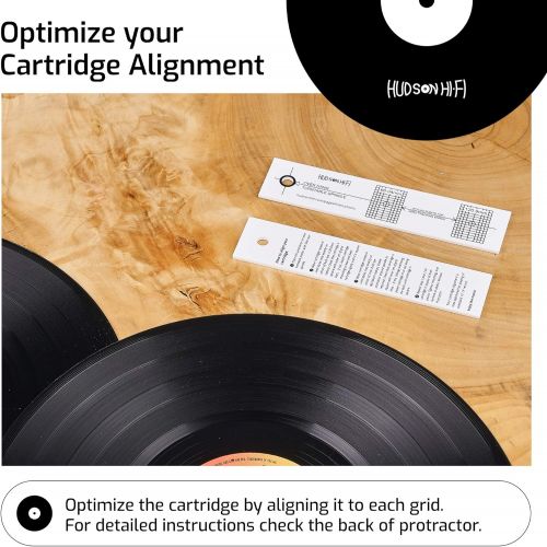  Hudson Hi-Fi Turntable Phonograph LP Phono Cartridge Stylus Alignment Protractor Tool?High Contrast (VTA Sold Separately)