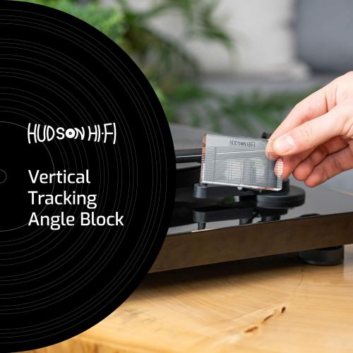  Hudson Hi-Fi Turntable Cartridge Alignment - Vertical Tracking Angle Block for DJ Turntable and Phono Cartridge - VTA Azimuth Ruler Tonearm Alignment Tool for Turntable Stylus - Tonearm Cartrid
