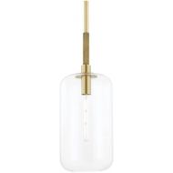 Hudson Valley 6911-AGB Contemporary Modern One Light Pendant from Lenox Hill Collection in Brass - Antique Finish,