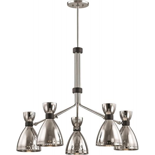  Hudson Valley Lighting 4148-PN Solaris 8 Light Chandelier, Polished Nickel