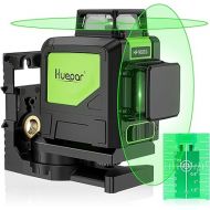 Huepar 902CG Self-Leveling 360-Degree Cross Line Laser Level with Pulse Mode, Switchable Horizontal and Vertical Green Beam Laser Tool, Magnetic Pivoting Base Included