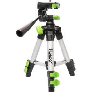 [아마존베스트]Huepar TPD05 19.7 Lightweight Aluminum Tripod-Mini Portable Adjustable Tripod for Laser Level and Camera, with 3-Way Flexible Pan Head and Bubble Level, Quick Release Plate with 1/