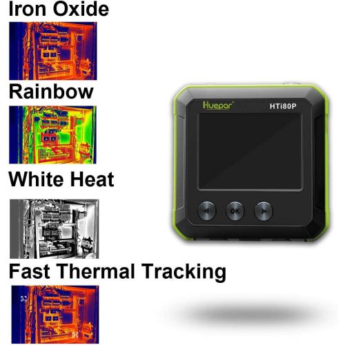  [아마존베스트]Pocket-Sized IR Thermal Imager, Huepar 80 x 60 Infrared Resolution Thermal Imaging Camera Measurement Range 14°F~752°F with 76800 Pixels Display, Temperature Tracking & Adjustable
