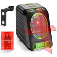 Huepar Self-Leveling Laser Level 150ft Outdoor Cross Line Laser, Selectable Laser Lines with Pulse Mode Level with Vertical Beam Spread Covers of 150°, 360°Magnetic Base and Batter