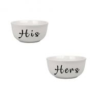 HuffDesigns His and Hers bowl set / Couples Bowl set / Funny Bowl / Bowl set / Vinyl Lettering Bowl