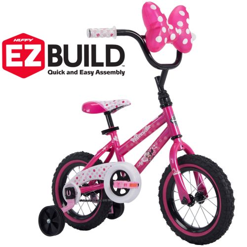  Disney Minnie 12” Girls’ EZ Build Pink Bike, by Huffy