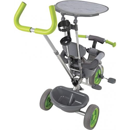  Huffy Malmo 4-in-1 Canopy Trike with Adjustable Push Handle, Folding Footrest, Removable Canopy