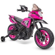 Huffy 6V Kids Electric Battery-Powered Ride-On Motorcycle Bike Toys w/Training Wheels, Engine Sounds, Charger