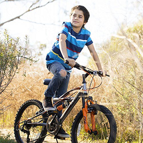  Huffy Kids Bike for Boys, Valcon 20 inch, 6-Speed, Charcoal Gray