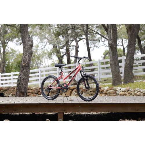  Huffy Kids Hardtail Mountain Bike for Girls, Stone Mountain 20 inch 6-Speed, Solar Flare, 20 Inch Wheels/13 Inch Frame, Model Number: 73818