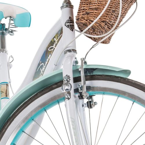  Huffy Panama Jack Womens Beach Cruiser Bike 26 inch 6-Speed, Lightweight, Pearl White