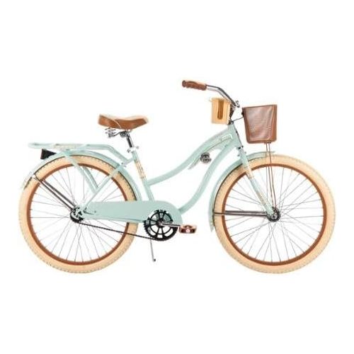  Huffy 24 Womens Nel Lusso Cruiser Bike, 54576, Mint, Wire Basket