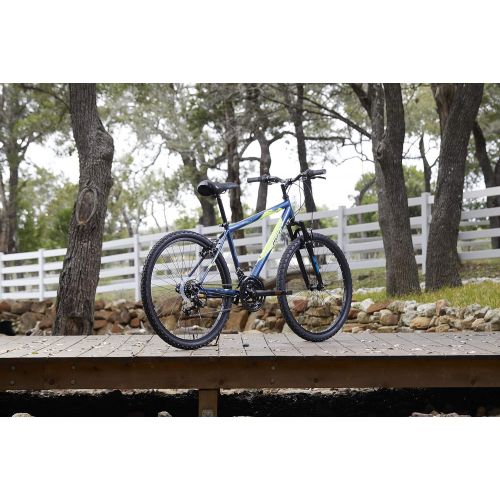  Huffy Hardtail Mountain Bike, Stone Mountain 26 inch, 21-Speed, Lightweight, Dark Blue