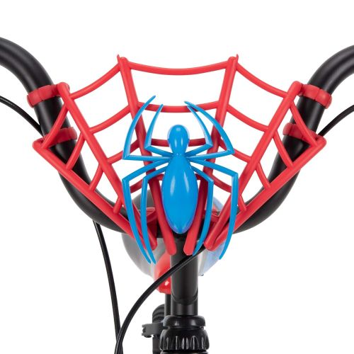 Huffy Marvel Spider-Man Kid Bike Quick Connect Assembly, Web Plaque & Training Wheels, 16 Blue