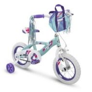 Huffy Glimmer 12 Age 3-5 Kids Bike Bicycle with Training Wheels, Sea Crystal