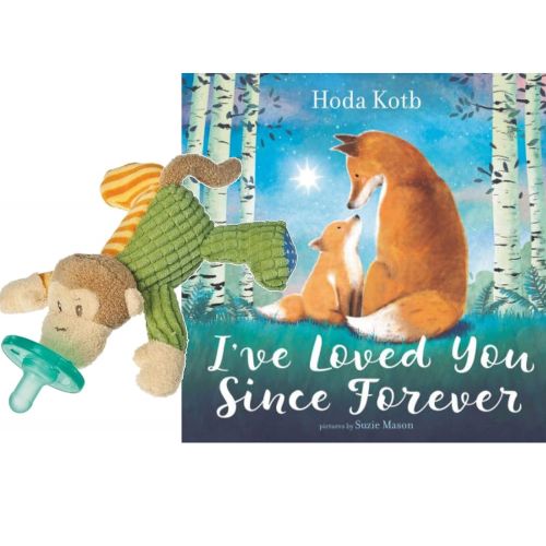  Hug the Belly Mary Meyer Wubbanub Mango Monkey Pacifier with Ive Loved You Since Forever Book Baby Gift Bundle