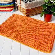 Hughapy Orange Super Soft Microfiber Carpet/Doormat/Floor mat/Bedroom/Kitchen Area Rug Carpet (31x 20)