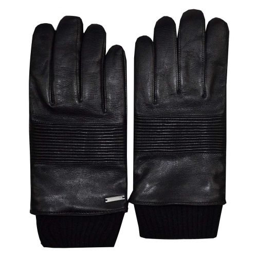  Hugo+Boss Hugo Boss mens contemporary gloves lambskin HH-132 black