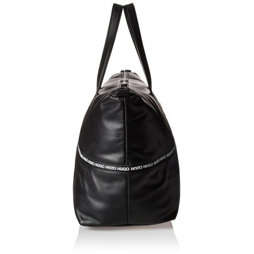  Hugo+Boss HUGO by Hugo Boss Mens National Soft Leather Holdall Weekender Bag, black, ONE SIZE