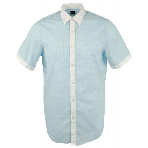  Hugo Boss Mens Luka 64 Button Down Short Sleeve Shirt