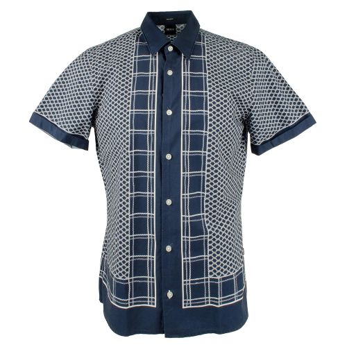  Hugo Boss Mens Luka Button Down Short Sleeve Shirt