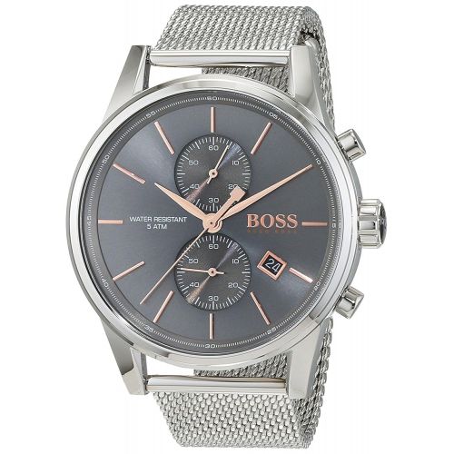  [아마존 핫딜]  [아마존핫딜]Hugo BOSS Herren-Armbanduhr 1513440, Stahl/Grau