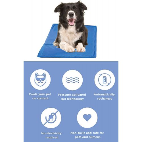  Hugs Pet Products Chillz Pressure Activated Pet Cooling Gel Pad - No Need To Freeze Or Chill - Keep Your Dog Cool and Reduce Joint Pain