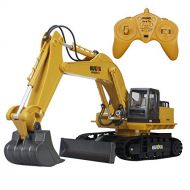 HuiNa Huina 2.4Ghz Alloy 11 Channel Crawler Full-Function Excavator, Radio Remote Control Construction Truck R/C RTR