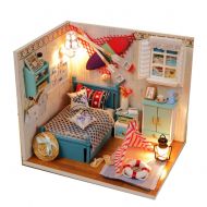 Huibao Cute DIY Mini House Dollhouse Miniature DIY Kit Dream Love Secret Bedroom Handwork Room House