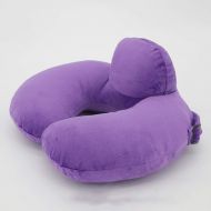 Huifang pillow QFFL zhentou Pillow U-Shaped Pillow Airplane Travel Rest Pillow Cervical Pillow Car Office Chair Pillow Cushion (Color : Purple, Size : M)