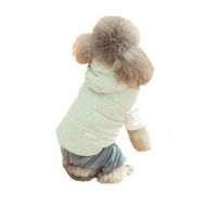 Huijunwenti Dog Clothes, Two-Piece Winter Coat, Small and Medium-Sized Dog, Dog Clothes Teddy, Kirkyji Doll, Schnauzer Pet Four-Legged Clothes, Plus Velvet Padded, Warm Vest Vest,