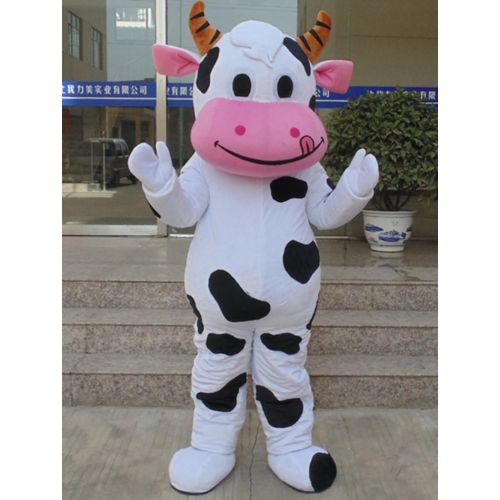  Huiyankej Cow Mascot Costume Cow Costume Cartoon Character Dress