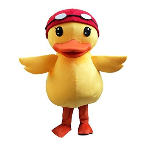  Huiyankej Yellow Duck Mascot Costume Duck Costume Adult Halloween Fancy Dress