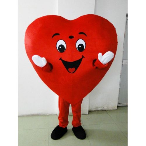  Huiyankej Red Heart Mascot Costume Heart Costume Adult Halloween Fancy Dress