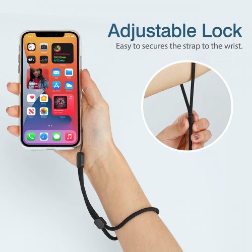  [아마존베스트]Hukado Adjustable Hand Wrist Straps Lanyard, (5 Pack) 9.5 inches Nylon Lanyard with Movable Button for Phone, Camera, GoPro, PSP, Flashlight, Keychains, USB Flash Drives and More D