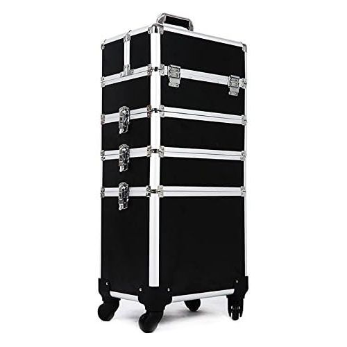  Hul 4-in-1 Professional Rolling Makeup Trolley Case Cosmetic Train Box