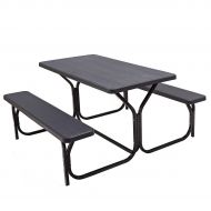 Hulaloveshop Outdoor Picnic Garden Party Table and Bench Set