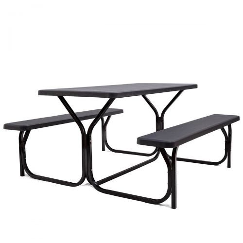  Hulaloveshop Outdoor Picnic Garden Party Table and Bench Set