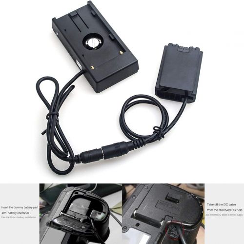  Huldaqueen Power Adapter NP-FZ100 Full Decoding Dummy Battery F970 Battery Mount Plate Adapter Cable Power Supply Accessories for Sony