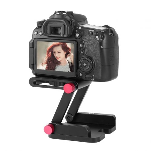  Huldaqueen Z-Type Foldable Head Flex Z Pan Folding Desktop Quick Release Plate for Camera Tripod Tilt Head