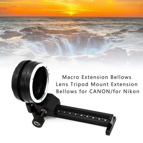  Huldaqueen Extension Bellows Lens Tripod Mount Extension Bellows Compatible for Canon EOS Mount Focus Camera for Nikon F Mount Lens