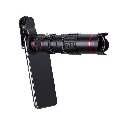  Huldaqueen 22X Zoom Mobile Phone Telescope Lens Aluminum Optical Telephoto Camera Lens with Mini Tripod Universal for Smartphones
