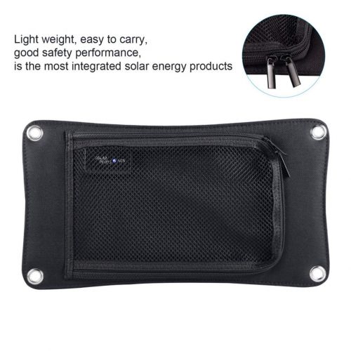  Huldaqueen 7W Portable USB Port Solar Panel Charger Ultra Thin Universal Light Weight High Efficiency for Smartphones Cameras MP3 MP4