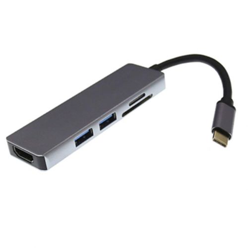  Huldaqueen 3 Hub Usbc Dock USB Type C to Hdmi USB 3.0 Cable Tf Sd Card 5 in 1 Adapter Splitter for MacBook Pro 2017 Dell Xps 13