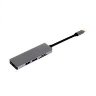 Huldaqueen Thunderbolt 3 Hub USB Dock USB Type C to HDMI USB3.0 Cable TF SD Card 5IN1 Adapter Splitter for MacBook Pro