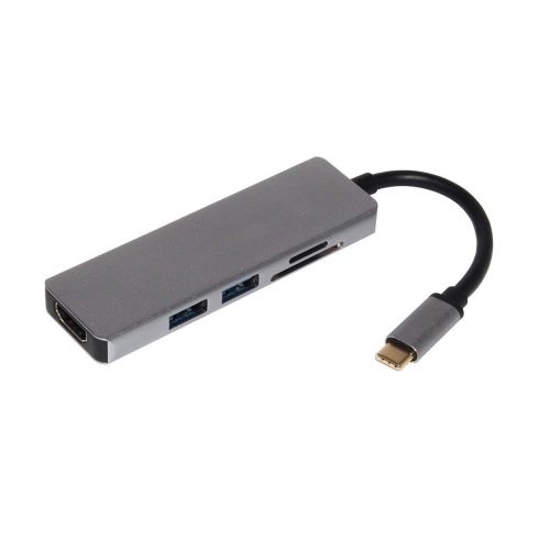  Huldaqueen Thunderbolt 3 Hub USB Dock USB Type C to HDMI USB3.0 Cable TF SD Card 5IN1 Adapter Splitter for MacBook Pro