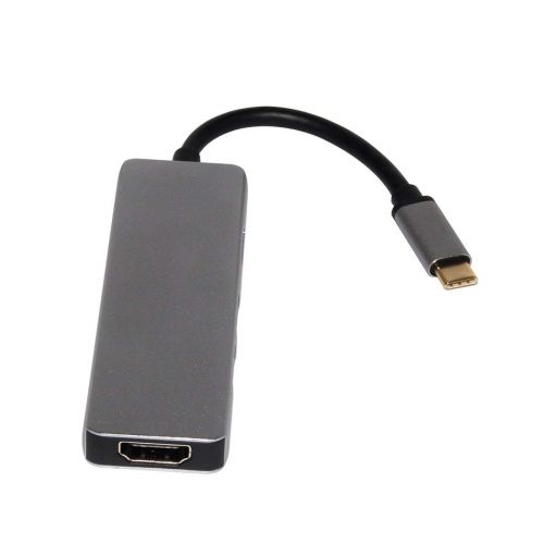  Huldaqueen Thunderbolt 3 Hub USB Dock USB Type C to HDMI USB3.0 Cable TF SD Card 5IN1 Adapter Splitter for MacBook Pro