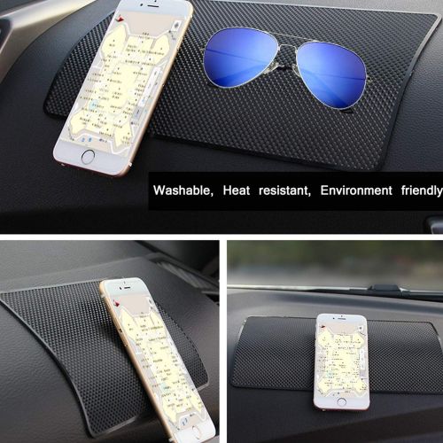  [아마존베스트]Hulless 11 x 7 inch Super Sticky Car Dashboard Anti Slip Mat Magic Anti Slip Mat Car Dashboard Sticky Pad Adhesive Mat for Cell Phone, CD, Electronic Devices, Keys, Sunglasses, etc